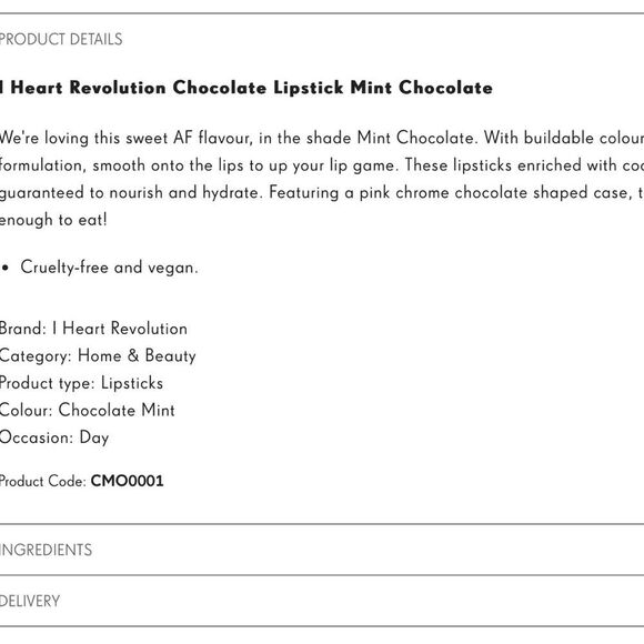 Revolution Beauty Chocolate Lipstick - Picture 7 of 7